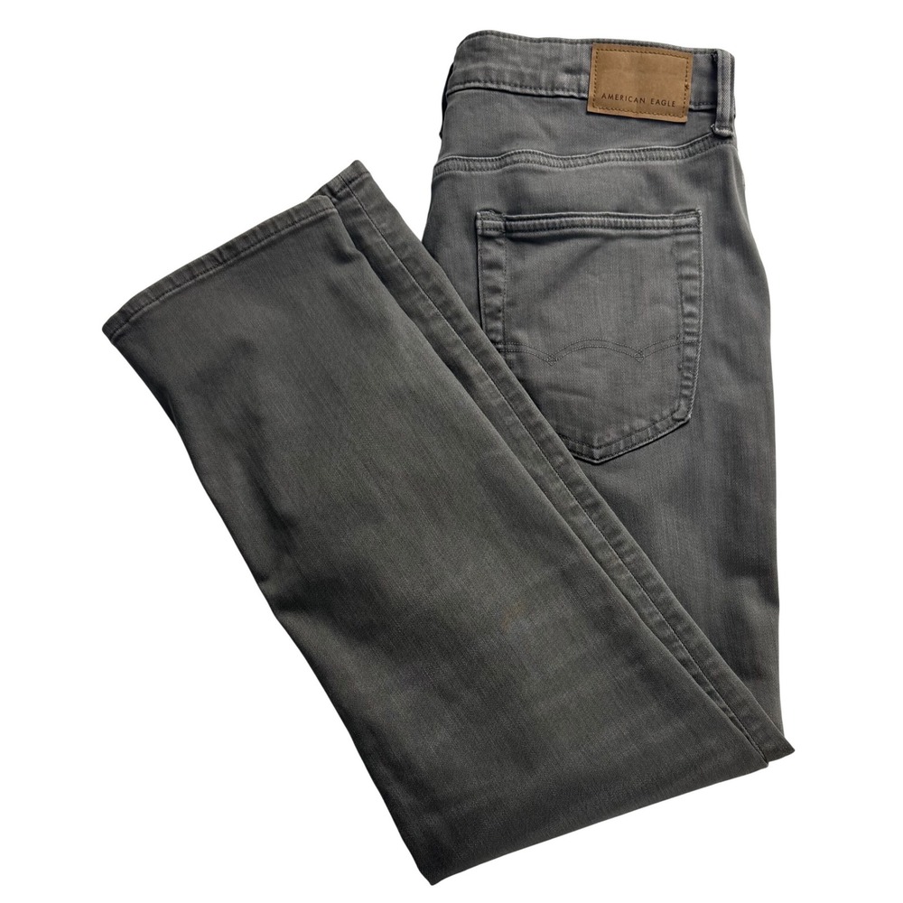 American Eagle Airflex+ Athletic Fit‎ Gray Jeans Mens 33x30 (Tag 33x32)